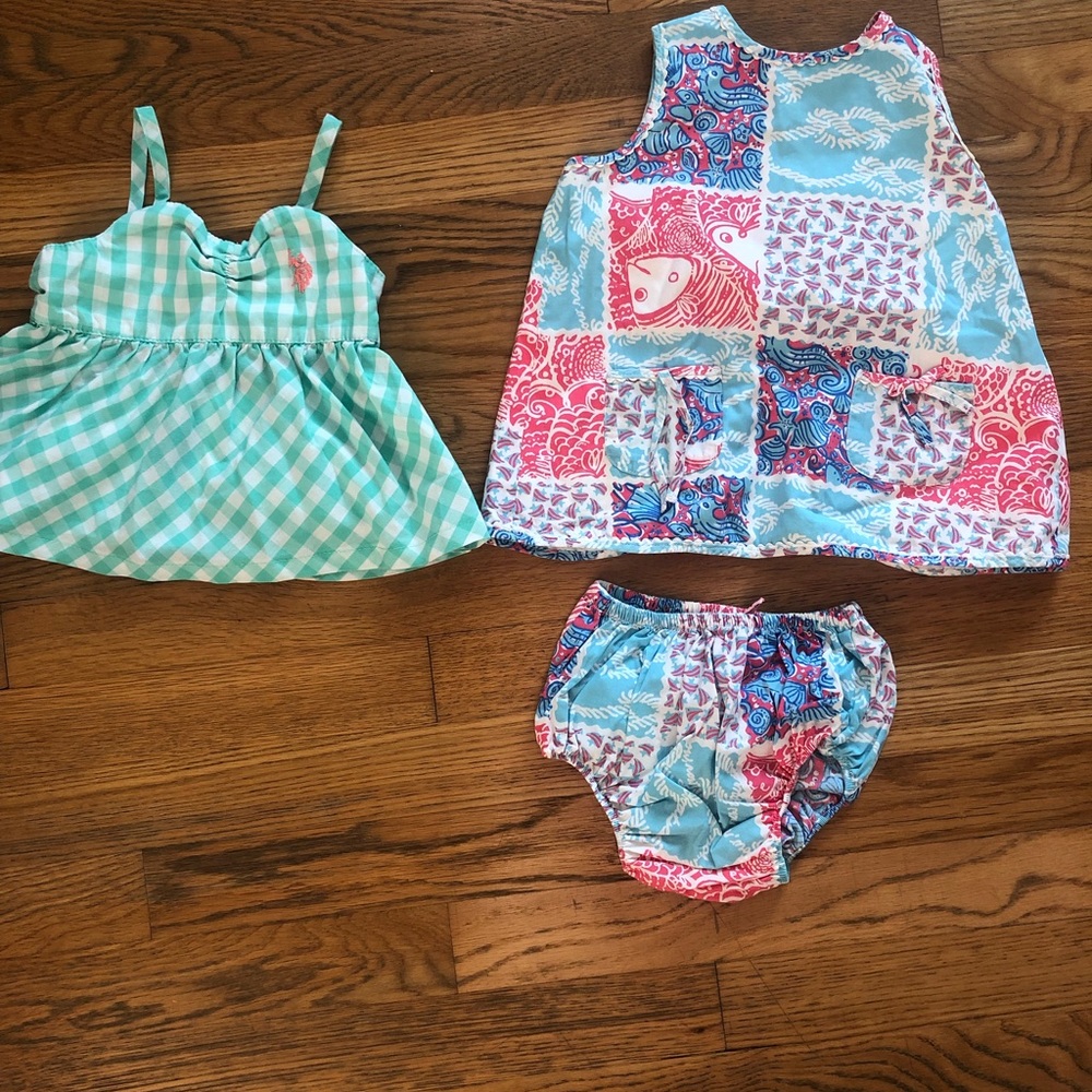 18-24M Ralph Lauren and Lilly Pulitzer baby girl outfits - gently used